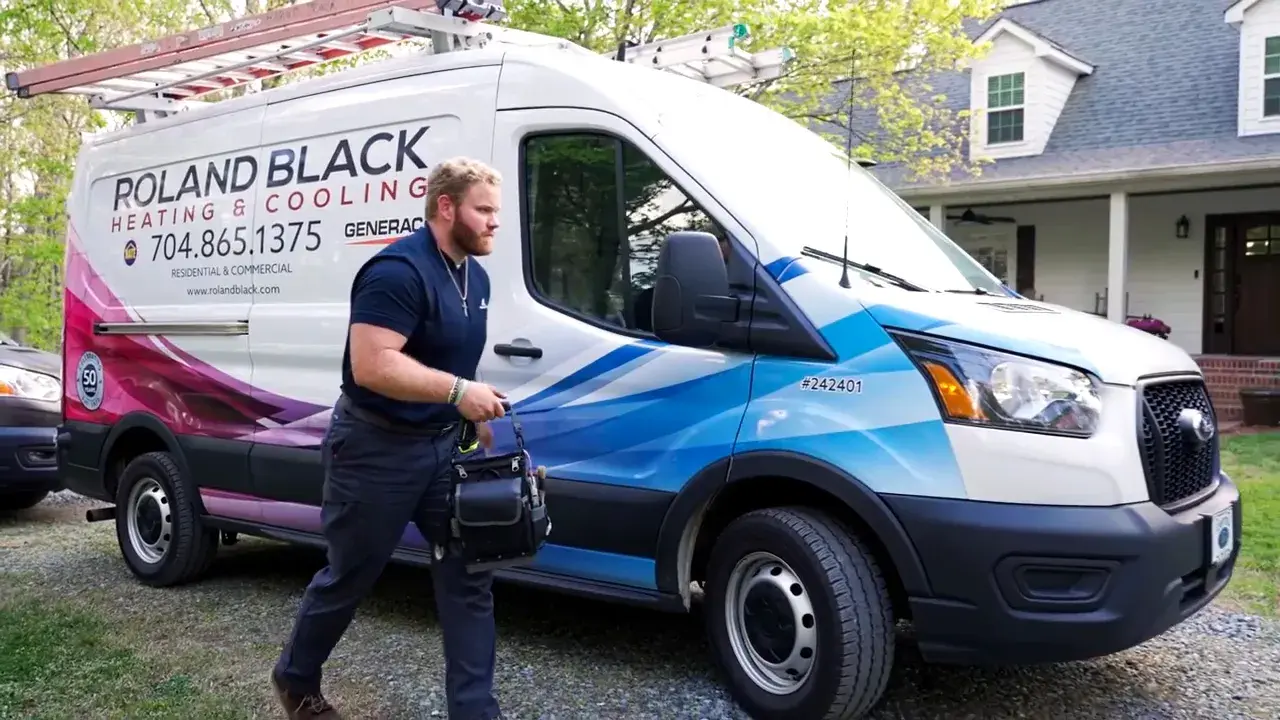 Roland Black electrician arriving at a Gaston County home for an electrical panel upgrade